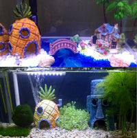 HKM-548947 Pineapple Aquarium Decoration for Fish Tanks - Safe Resin Structure, 7.5 x 7.5 x 13 cm