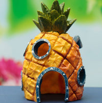 HKM-548947 Pineapple Aquarium Decoration for Fish Tanks - Safe Resin Structure, 7.5 x 7.5 x 13 cm