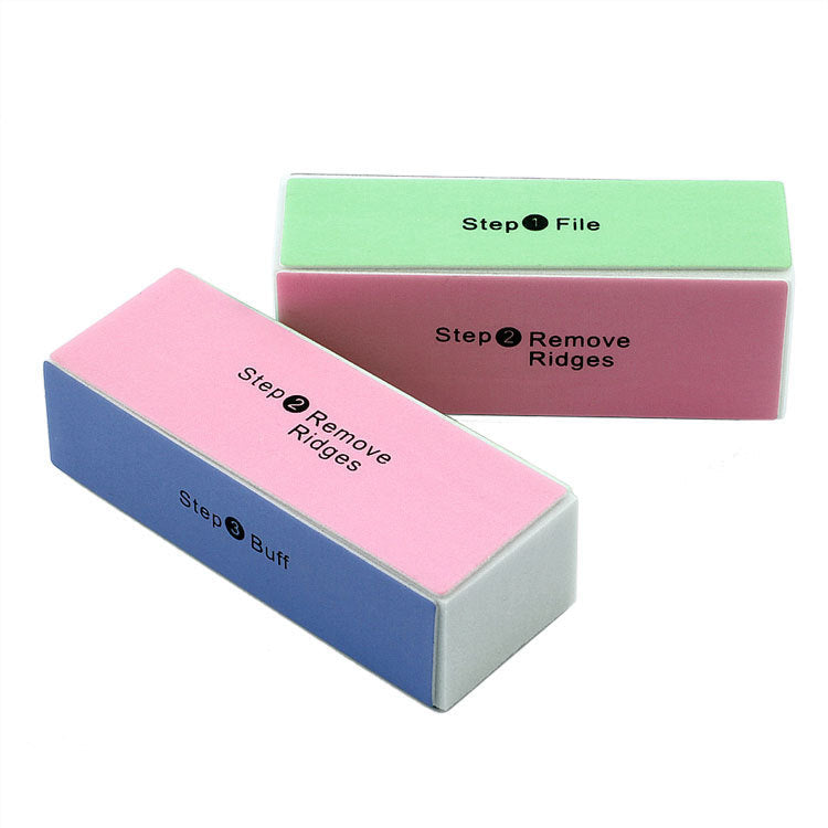 HKM-790163 Nail Four-Sided Sponge Polishing Block - Smooths and Enhances Nail Appearance