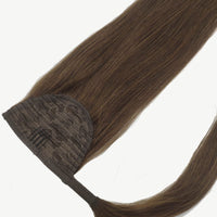 HKM-371027 Real Hair Velcro Ponytail Extension - Seamless Long Tress Wig Available in Various Lengths and Colors