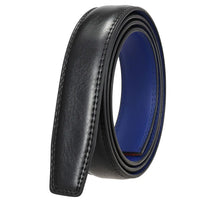 HKM-066195 Men's Automatic Buckle Belt in Cowhide Leather - Headless Design with Strip Detailing