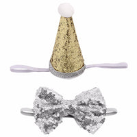 HKM-996883 Sequin Bow Tie for Dogs in Solid Colors - Blue, Rose Red, White, Red, Pink