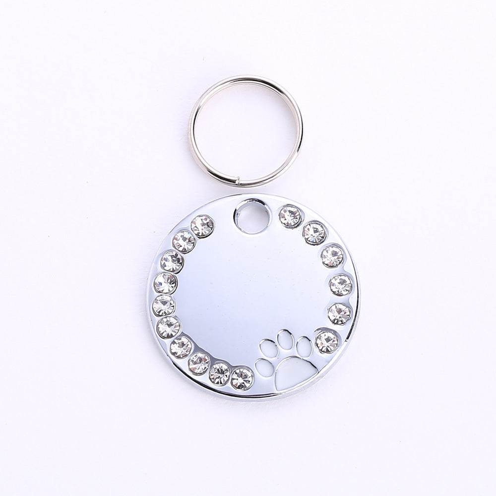 HKM-129747 Custom Metal Round Dog Tags and Keychains