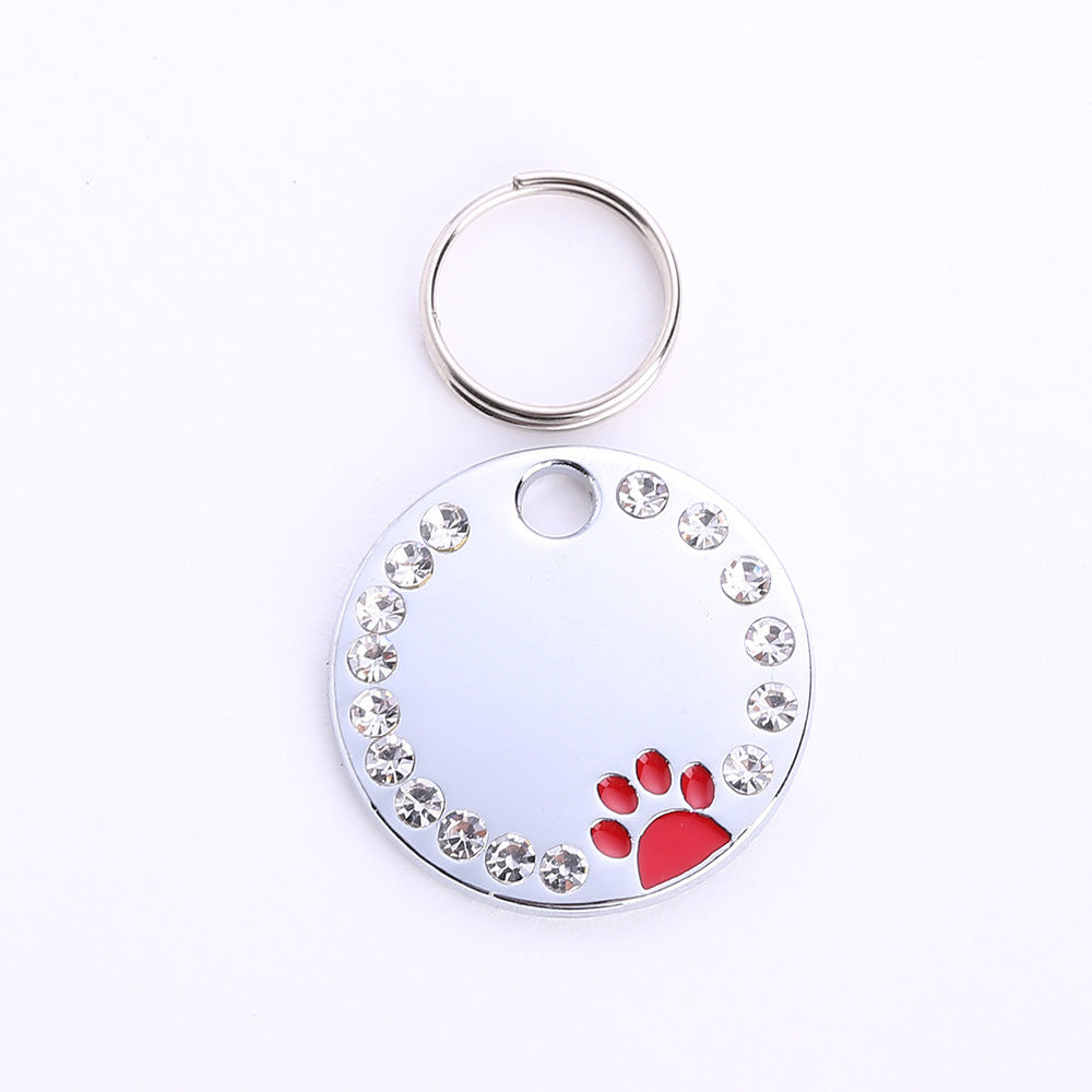 HKM-129747 Custom Metal Round Dog Tags and Keychains