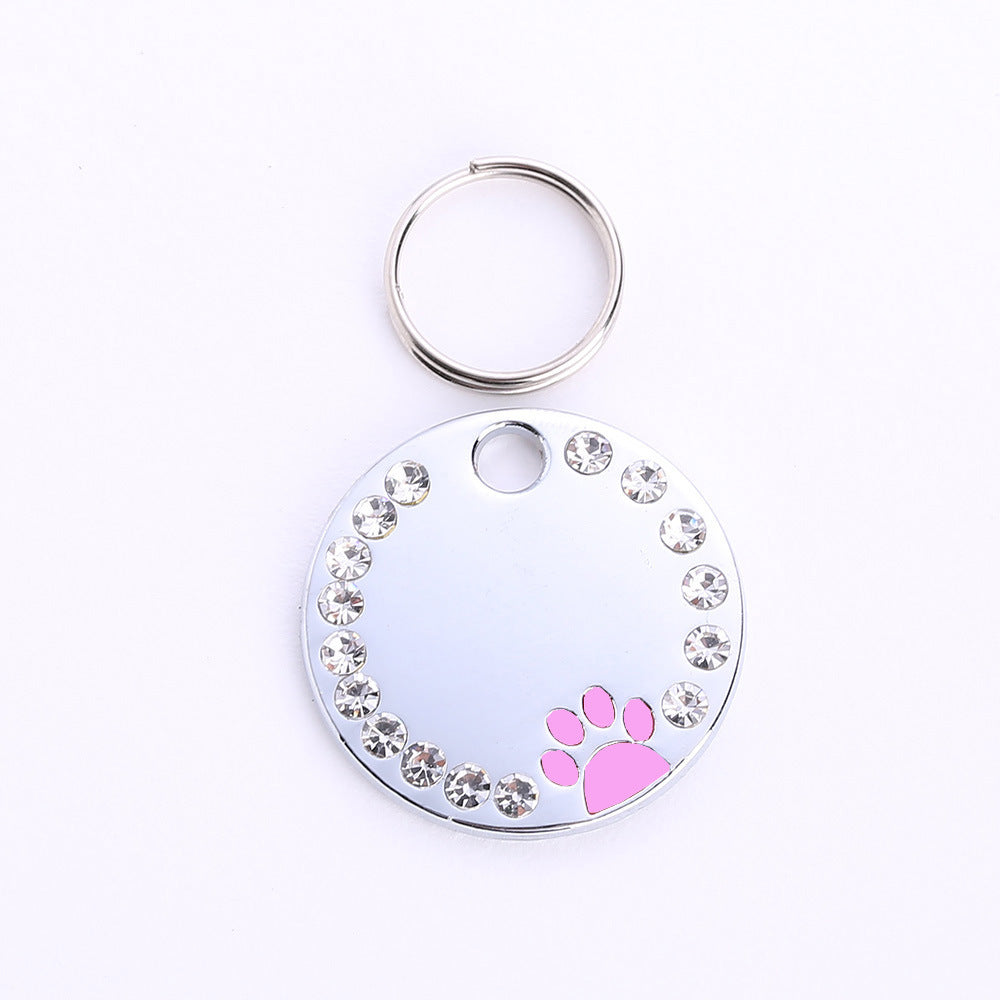 HKM-129747 Custom Metal Round Dog Tags and Keychains