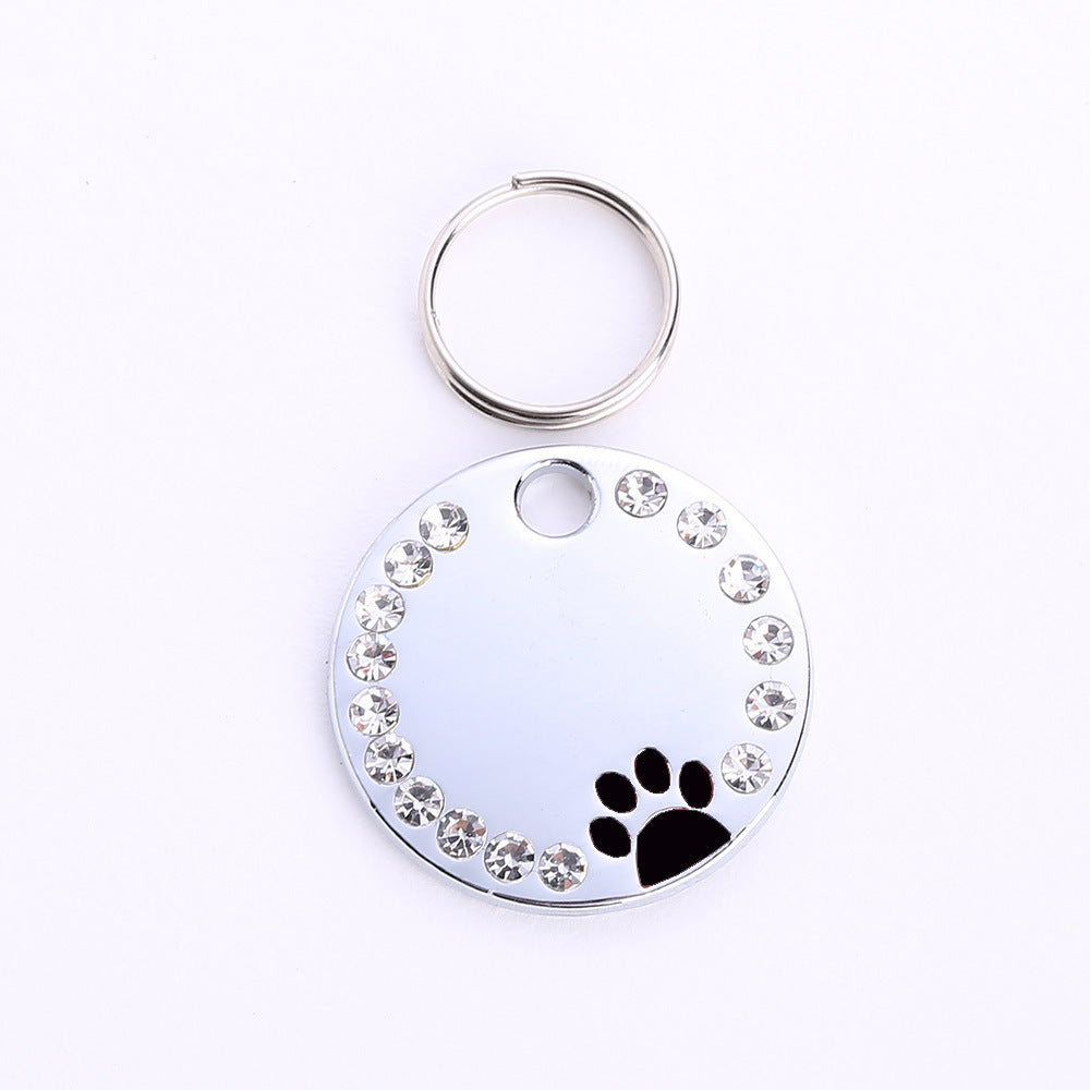 HKM-129747 Custom Metal Round Dog Tags and Keychains