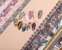 HKM-690707 Starry Sky Bohemian Gilt Marble Pattern Nail Dyeing Transfer Paper - 10 Rolls (70cm x 4cm)