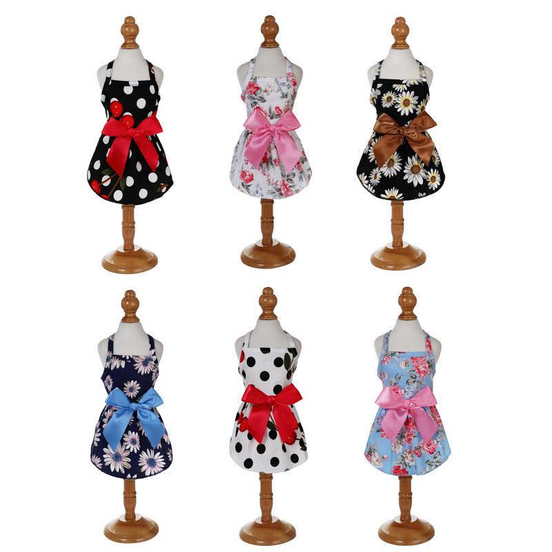 HKM-484627 Princess Summer Dress for Pets - Stylish and Comfortable Cotton Clothing in Various Patterns and Sizes 8/XS to 16/XL
