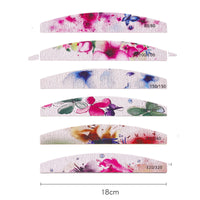 HKM-918931 Nail Rubbing Strip Set - 6 Flower Style Nail Buffing Tools for All Skin Types