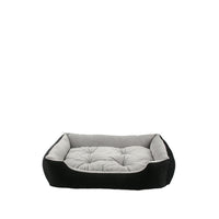 HKM-149971 Plush Square Dog and Cat Cushion Bed - Soft Velvet Pet Nest for Medium to Large Pets