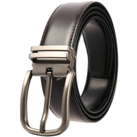 HKM-342995 Men's Double-Sided Pin Buckle Genuine Leather Belt - Model LY35-21623-1