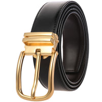 HKM-342995 Men's Double-Sided Pin Buckle Genuine Leather Belt - Model LY35-21623-1