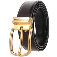 HKM-342995 Men's Double-Sided Pin Buckle Genuine Leather Belt - Model LY35-21623-1