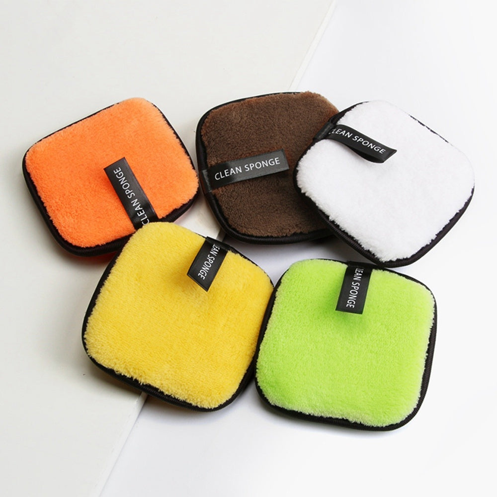 HKM-517395 5-Pack Square Cotton Makeup Remover Puffs for Gentle Cleansing