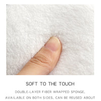 HKM-517395 5-Pack Square Cotton Makeup Remover Puffs for Gentle Cleansing