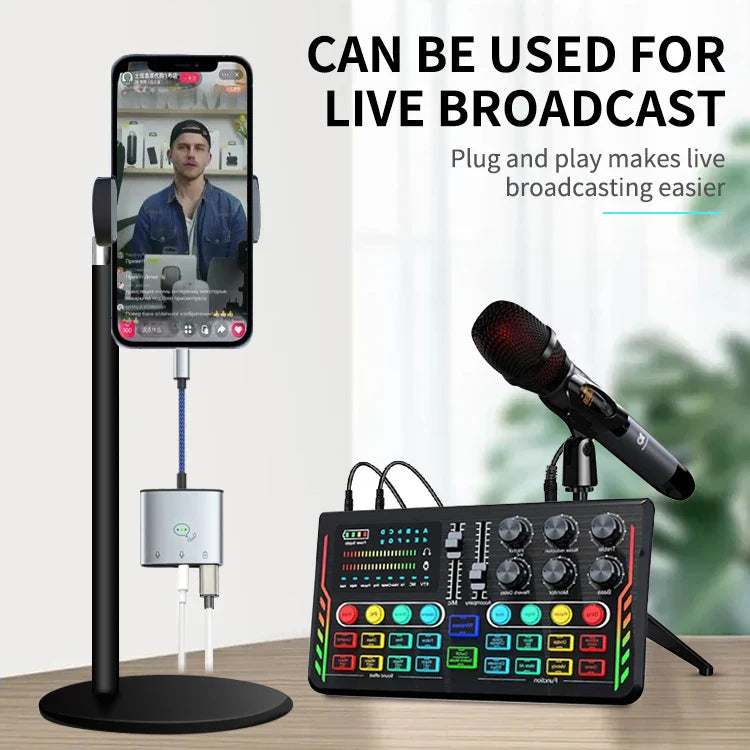 KTX-756819 3-in-1 Headphone Adapter with 3.5mm Audio Jack and 2.4A Charging Port for iPhone Earphones