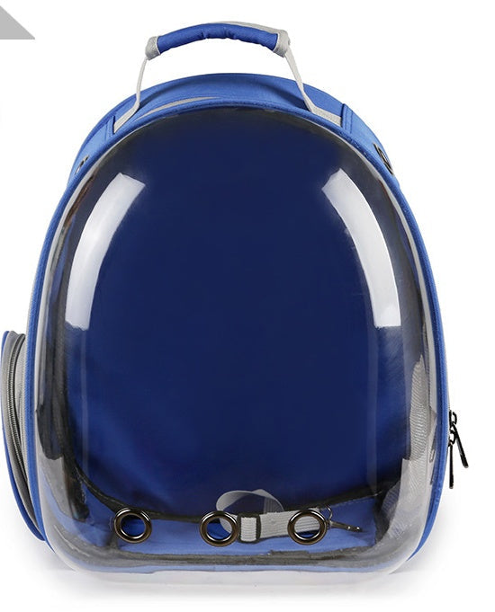 HKM-955987 360-Degree Transparent Bubble Backpack Carrier for Pets - Lightweight and Breathable Rucksack Suitable for Small Dogs and Rabbits