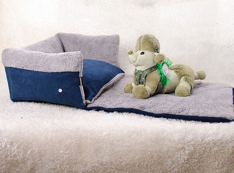 HKM-390547 Removable and Washable Thick Lint Pet Bed with Blanket - Moisture-Proof and Non-Slip Design