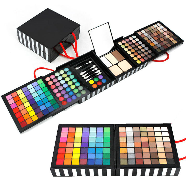 HKM-778387 177 Color Eye Shadow and Bronzing Plate Makeup Set - Versatile Combination in White