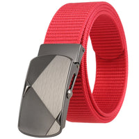 HKM-487571 Custom Leather Belt with Nylon Woven Tape and Tungsten Buckle - Model Ly36-23547-1