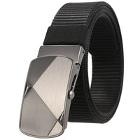 HKM-487571 Custom Leather Belt with Nylon Woven Tape and Tungsten Buckle - Model Ly36-23547-1
