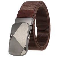 HKM-487571 Custom Leather Belt with Nylon Woven Tape and Tungsten Buckle - Model Ly36-23547-1