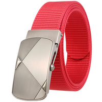HKM-487571 Custom Leather Belt with Nylon Woven Tape and Tungsten Buckle - Model Ly36-23547-1