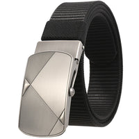 HKM-487571 Custom Leather Belt with Nylon Woven Tape and Tungsten Buckle - Model Ly36-23547-1