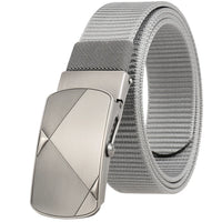HKM-487571 Custom Leather Belt with Nylon Woven Tape and Tungsten Buckle - Model Ly36-23547-1