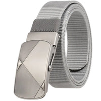 HKM-487571 Custom Leather Belt with Nylon Woven Tape and Tungsten Buckle - Model Ly36-23547-1