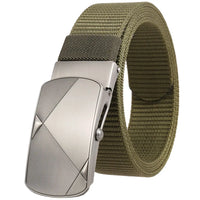 HKM-487571 Custom Leather Belt with Nylon Woven Tape and Tungsten Buckle - Model Ly36-23547-1