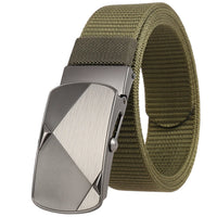 HKM-487571 Custom Leather Belt with Nylon Woven Tape and Tungsten Buckle - Model Ly36-23547-1