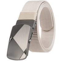 HKM-487571 Custom Leather Belt with Nylon Woven Tape and Tungsten Buckle - Model Ly36-23547-1