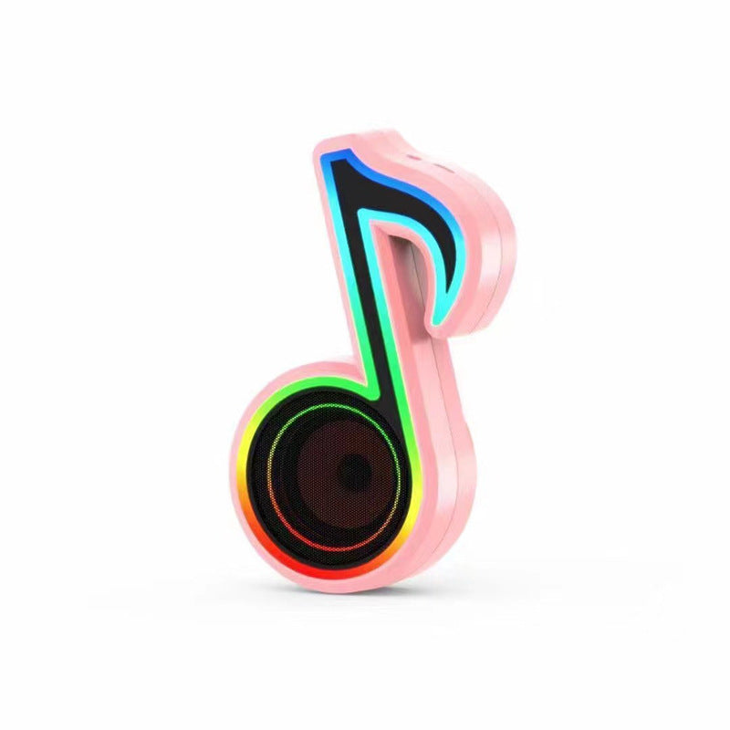KTX-578899 Colorful Wireless Musical Note Sound Speaker with Built-in Battery and Bluetooth Connectivity