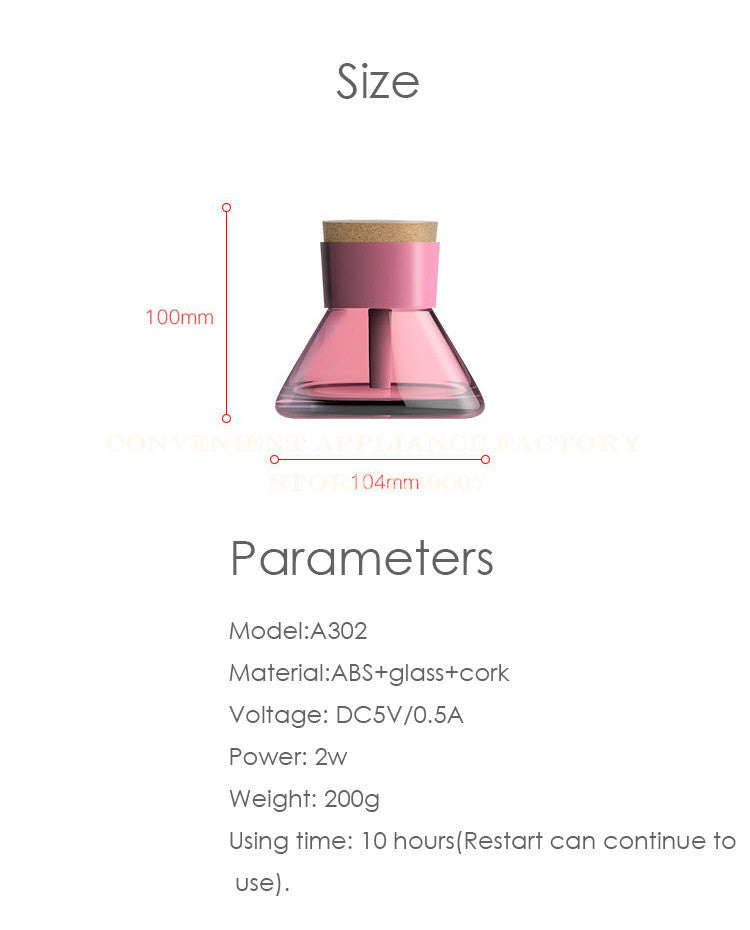 HKM-790931 Stylish USB Spray Humidifier with 200ml Capacity and 10-Hour Runtime