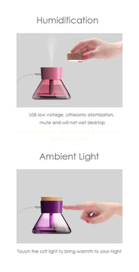 HKM-790931 Stylish USB Spray Humidifier with 200ml Capacity and 10-Hour Runtime
