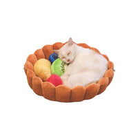 HKM-355475 Cozy Plush Cat's Nest Bed - 25x40 cm with Sponge Filler for Home and Cat Cages