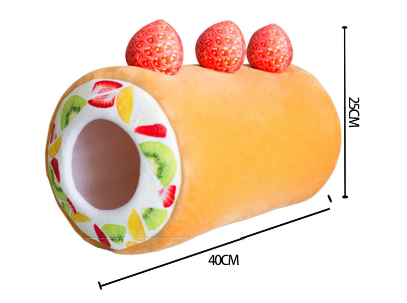 HKM-355475 Cozy Plush Cat's Nest Bed - 25x40 cm with Sponge Filler for Home and Cat Cages