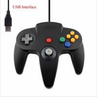 HKM-423059 USB N64 Controller for PC – Game Console Accessory in Blue, Black, and Grey