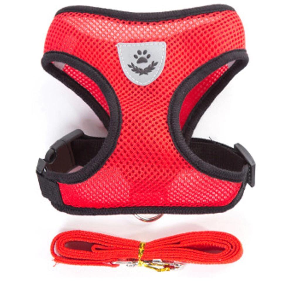 HKM-287827 Dog Chest Harness with Traction Rope ¨C Adjustable Mesh Design, Sizes S to XL