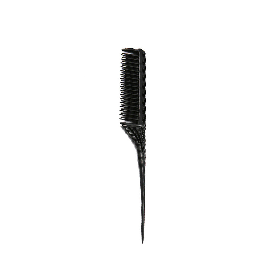 KTX-903379 Three-Row Pointed Tail Hairdressing Comb - Durable Plastic Design