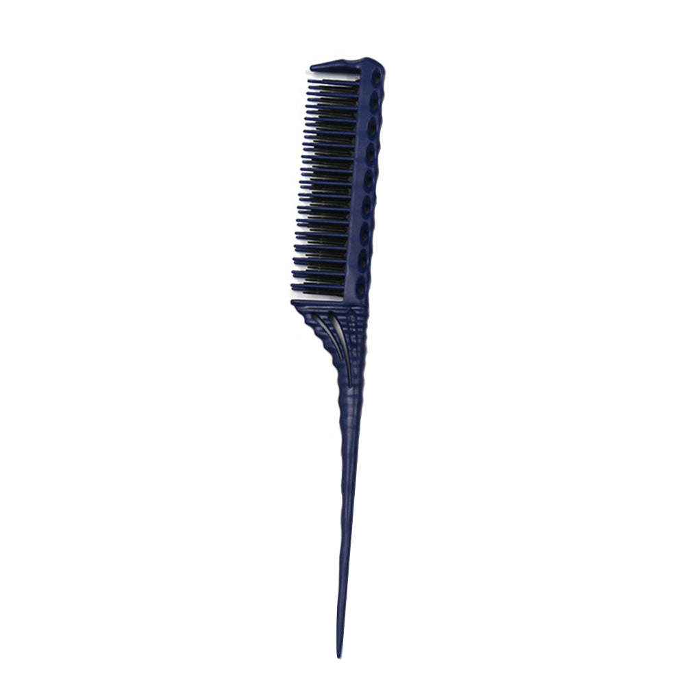 KTX-903379 Three-Row Pointed Tail Hairdressing Comb - Durable Plastic Design