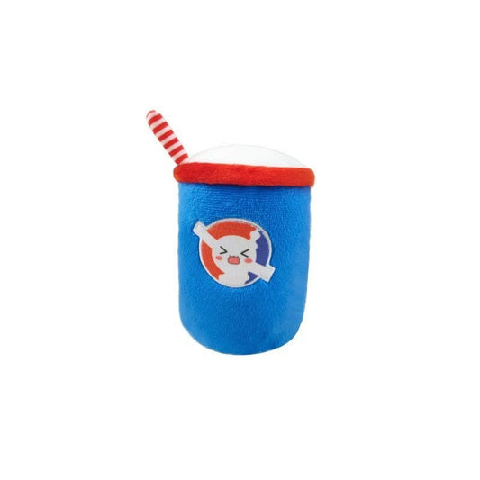 HKM-120019 Fast Food-Themed Plush Dog Toy Set - Bucket, Fries, Soda & Burger with Squeakers