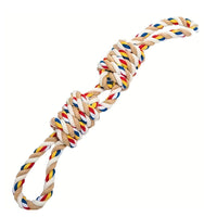 HKM-792019 Durable Large Rope Knot Toy for Cat and Dog Teeth Cleaning and Interactive Play