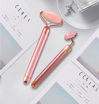 HKM-012051 2-in-1 Jade Roller Beauty Stick for Facial Contouring and Skin Rejuvenation