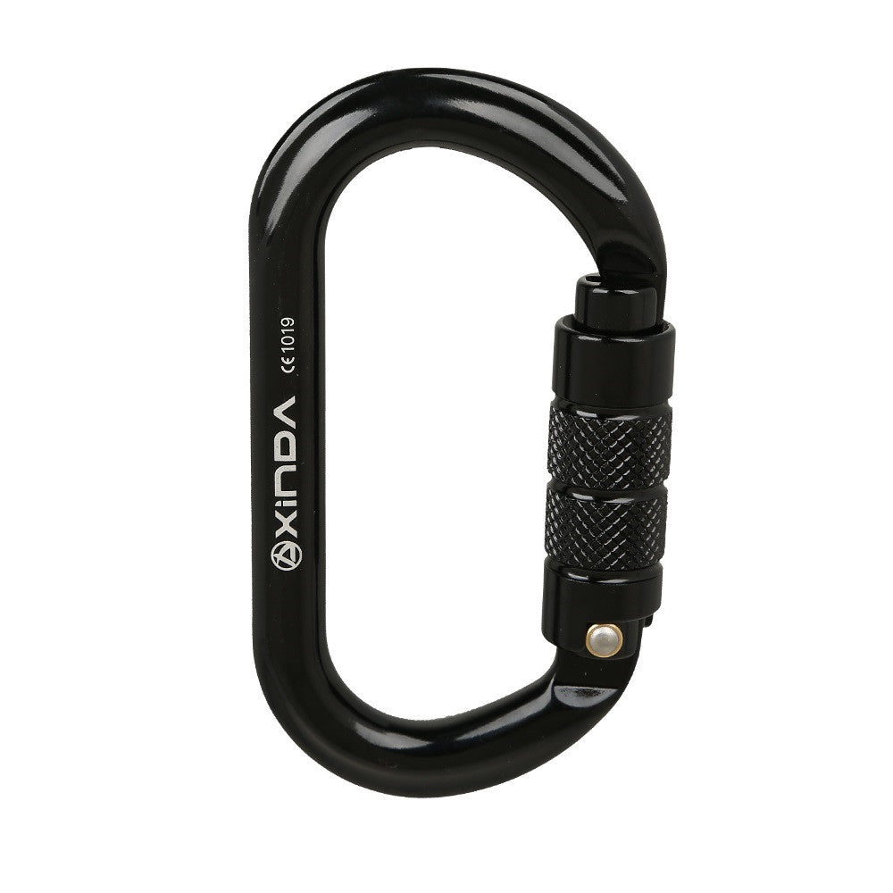 HKM-570707 O-Shaped Thread Lock Carabiner for Rock Climbing and Outdoor Activities