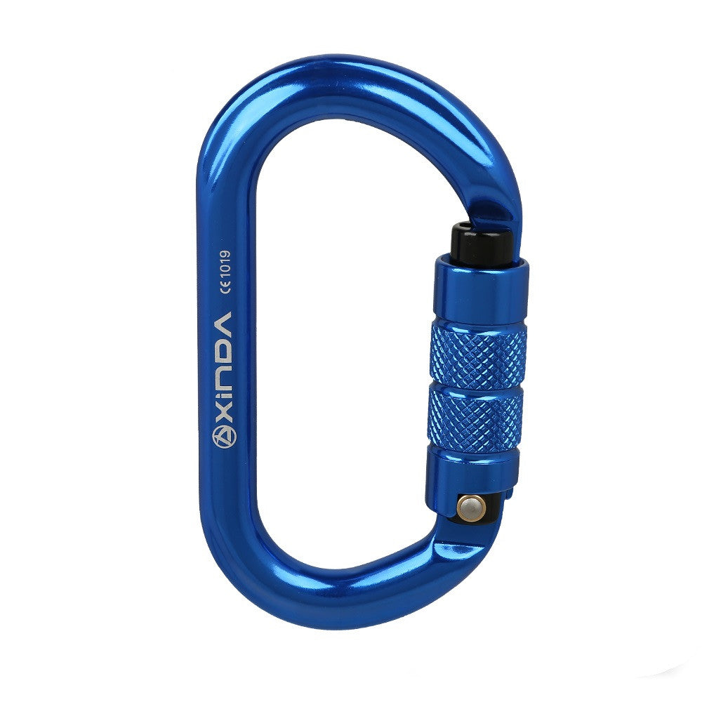HKM-570707 O-Shaped Thread Lock Carabiner for Rock Climbing and Outdoor Activities