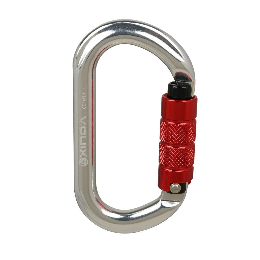 HKM-570707 O-Shaped Thread Lock Carabiner for Rock Climbing and Outdoor Activities