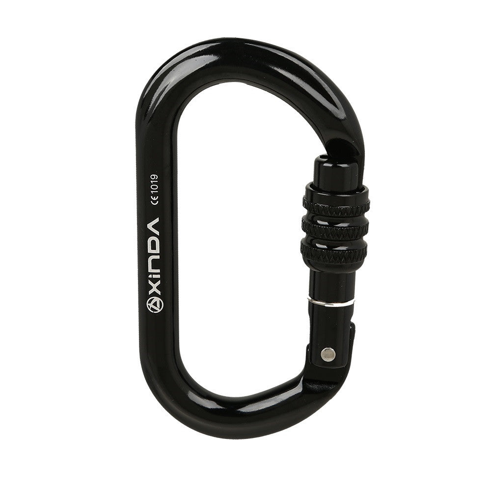 HKM-570707 O-Shaped Thread Lock Carabiner for Rock Climbing and Outdoor Activities