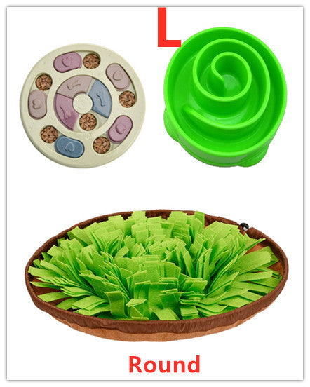 HKM-442899 Slow Feed Dog Bowl - Durable Plastic Pet Feeding Dish